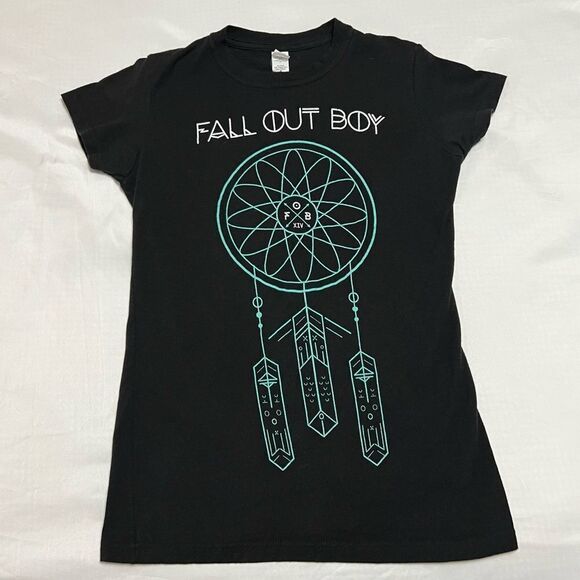 Fall Out Boy Dreamcatcher and Fall Out Boy Logo Band T-Shirts Lot of 2 XS/S - Picture 3 of 13